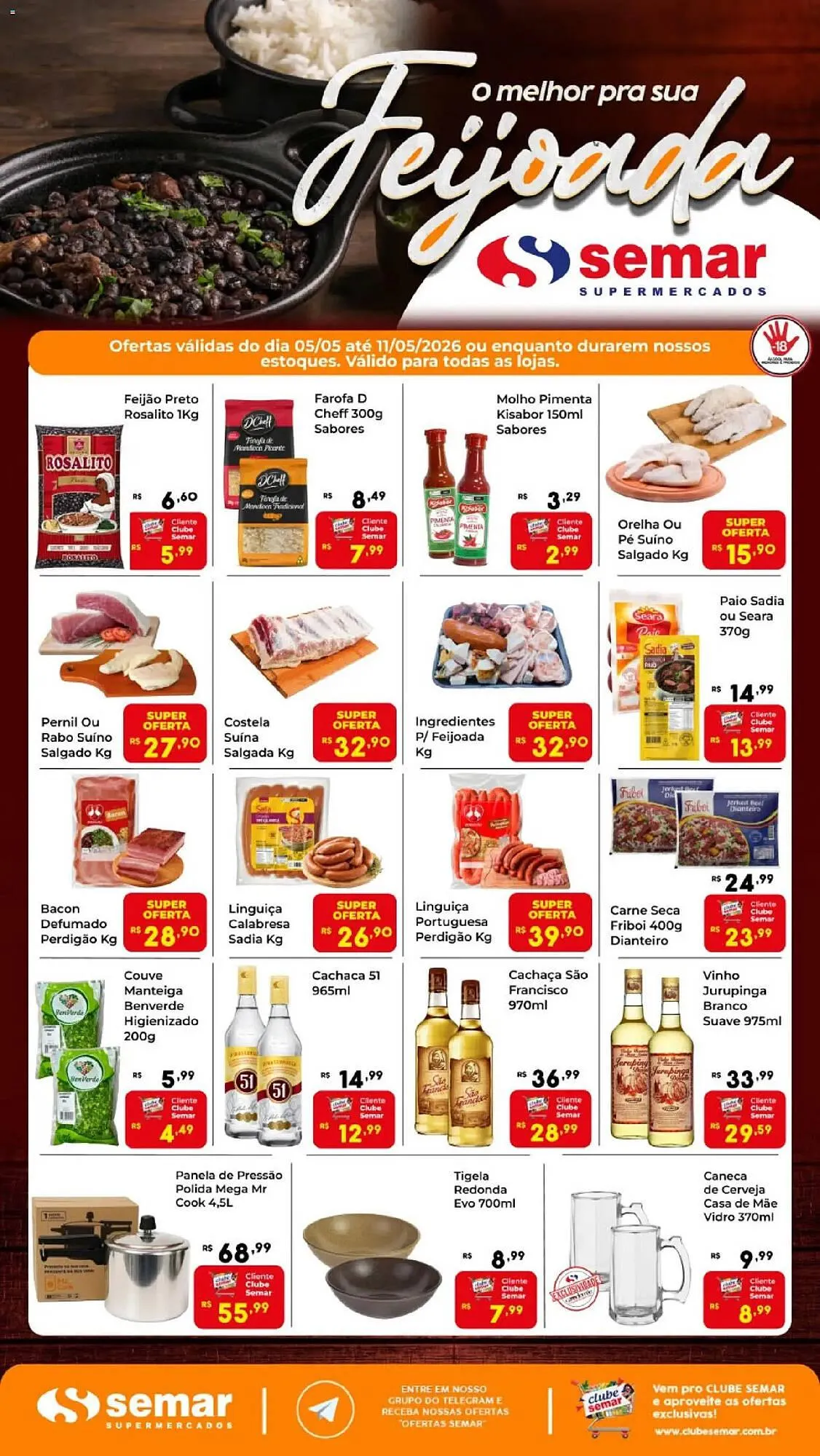 Encarte de Folheto Semar Supermercado 5 de maio até 12 de maio 2026 - Pagina 1