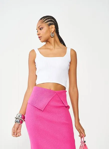 Blusa Canelada Gola Alta