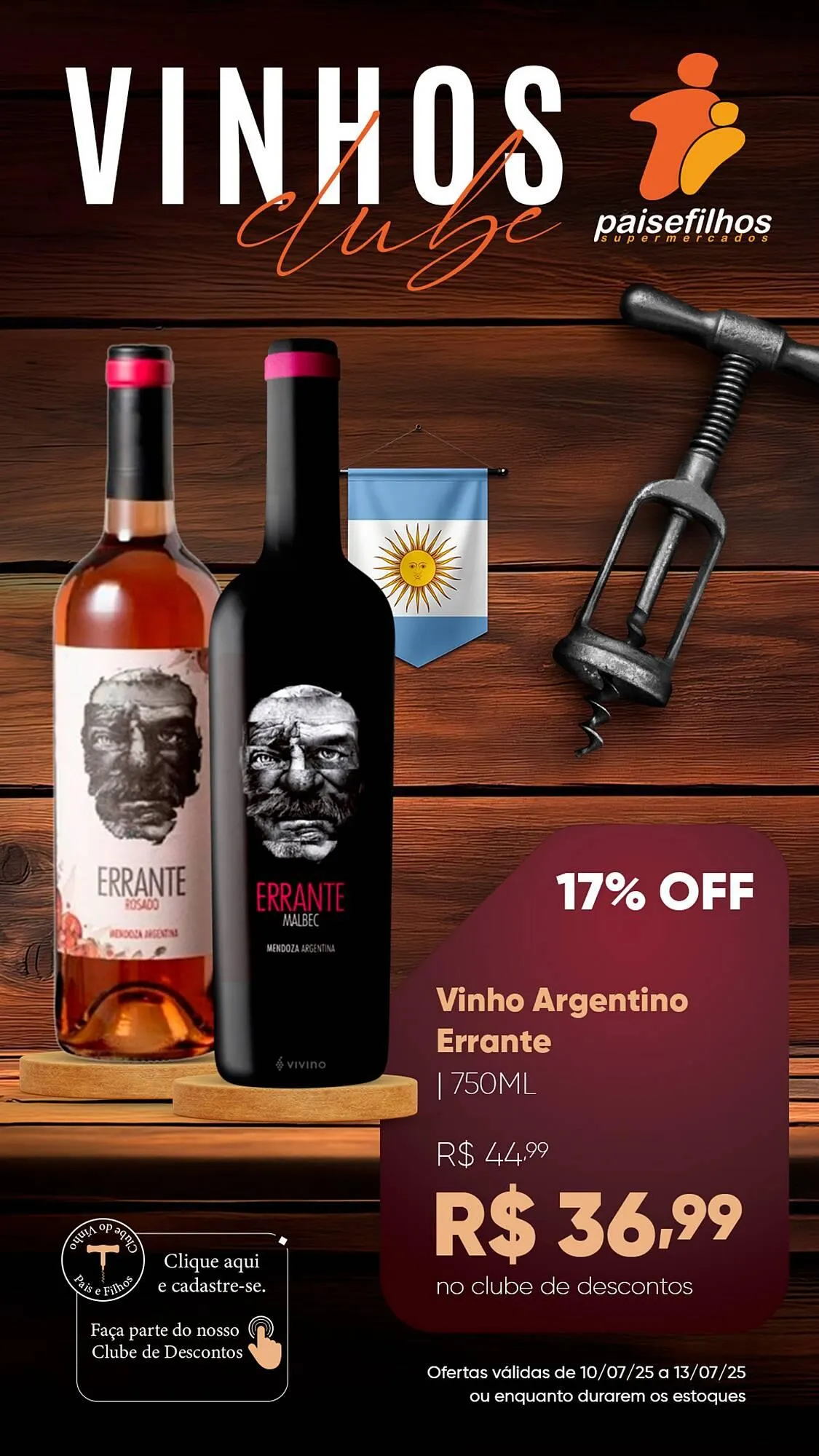 Encarte de Catálogo Pais e Filhos Supermercados 11 de julho até 13 de julho 2025 - Pagina 1