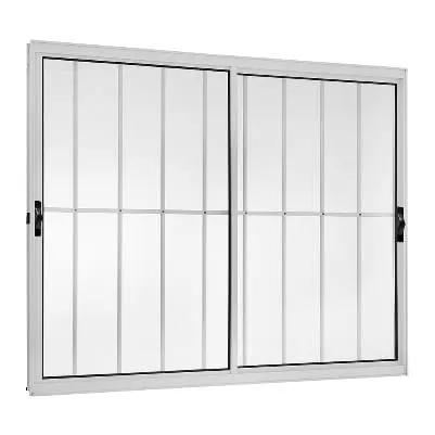 Janela Ecosul c/ 2 Folhas Móveis c/ Grade Vidro Liso 100x120cm Branco Esquadrisul