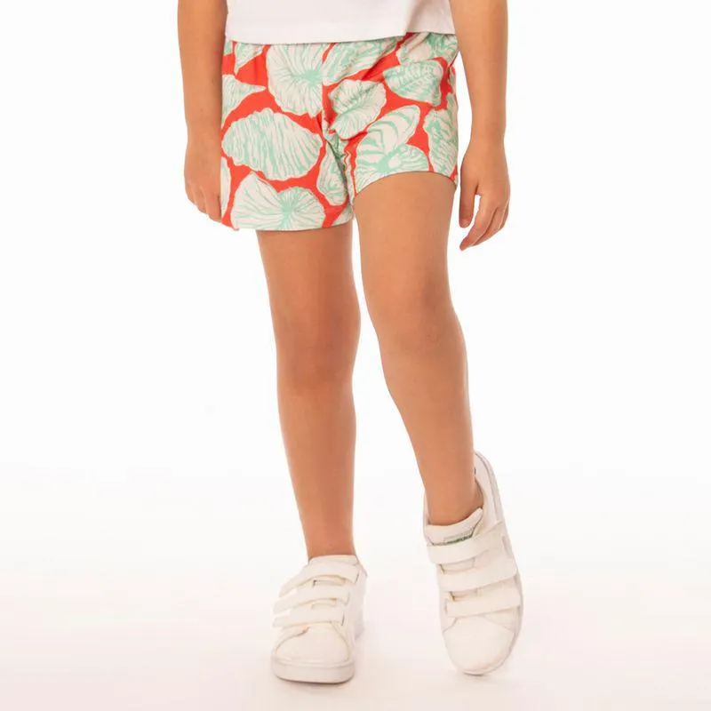 Short Infantil Menina Shells Vermelho