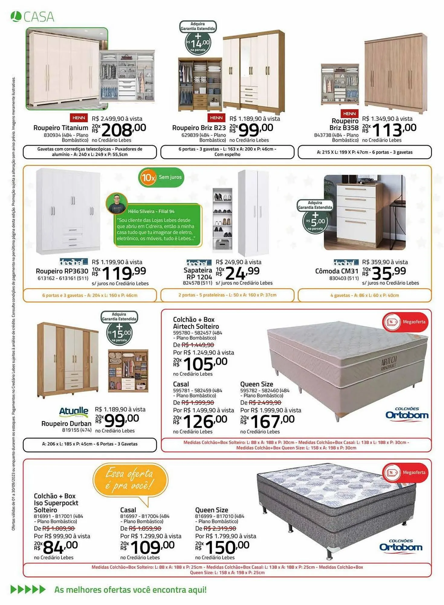 Encarte de Catálogo Lojas Lebes 1 de setembro até 30 de setembro 2023 - Pagina 16