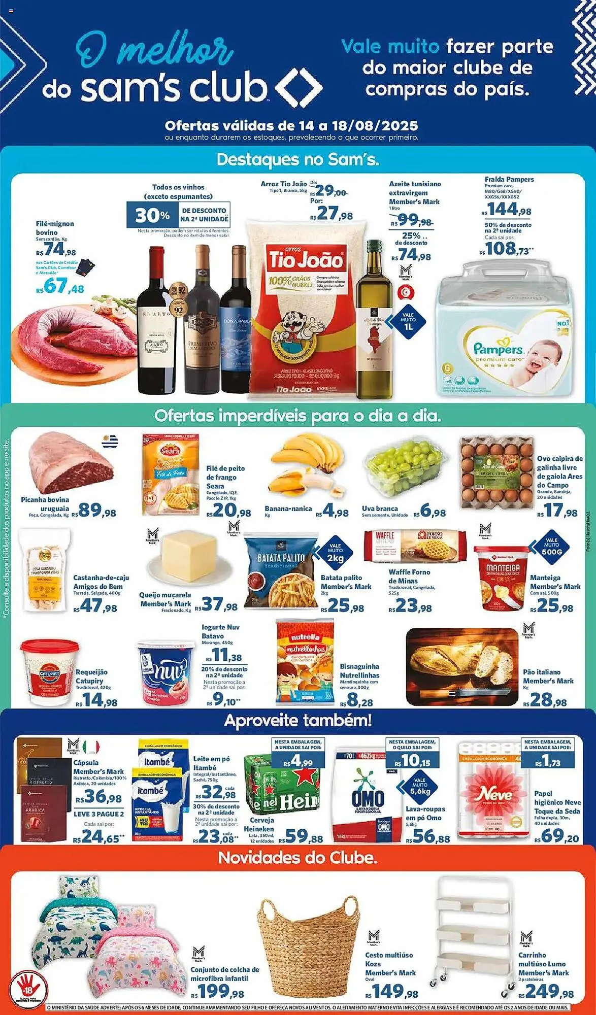 Encarte de Catálogo Sam's Club 14 de agosto até 18 de agosto 2025 - Pagina 1