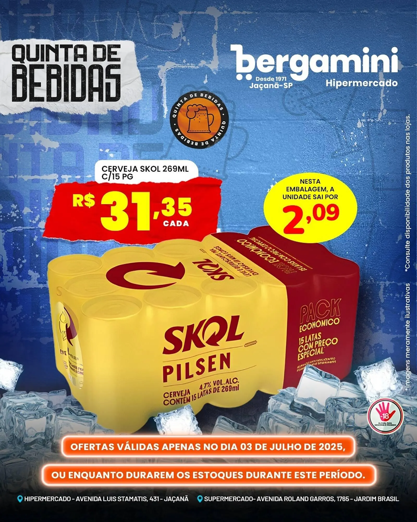 Encarte de Catálogo Supermercado Bergamini 3 de julho até 3 de julho 2025 - Pagina 1