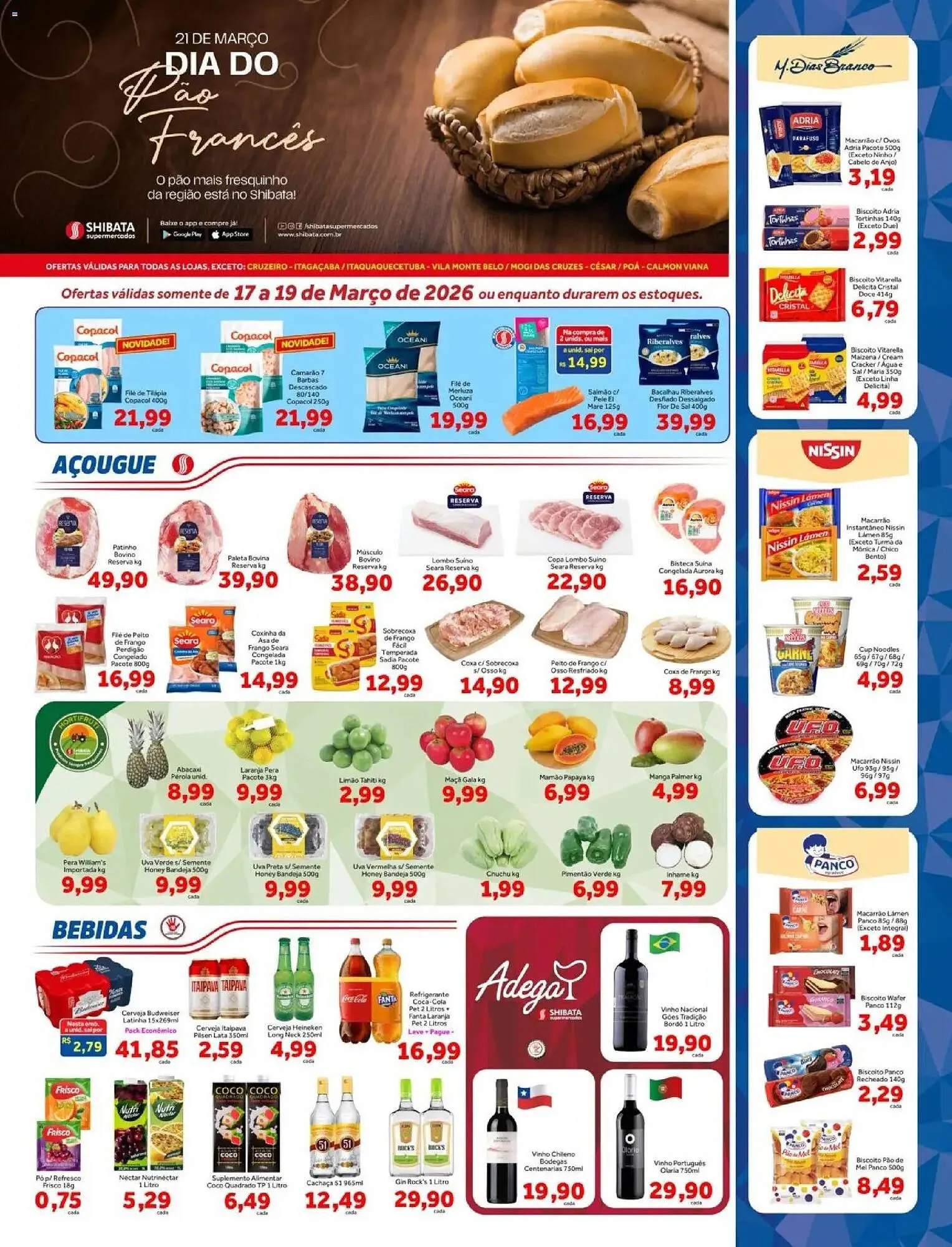 Encarte de Folheto Shibata Supermercados 17 de março até 19 de março 2026 - Pagina 1