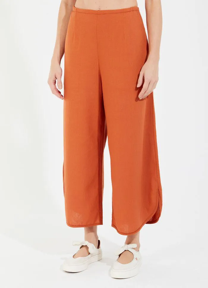 Calça linho leve marrom