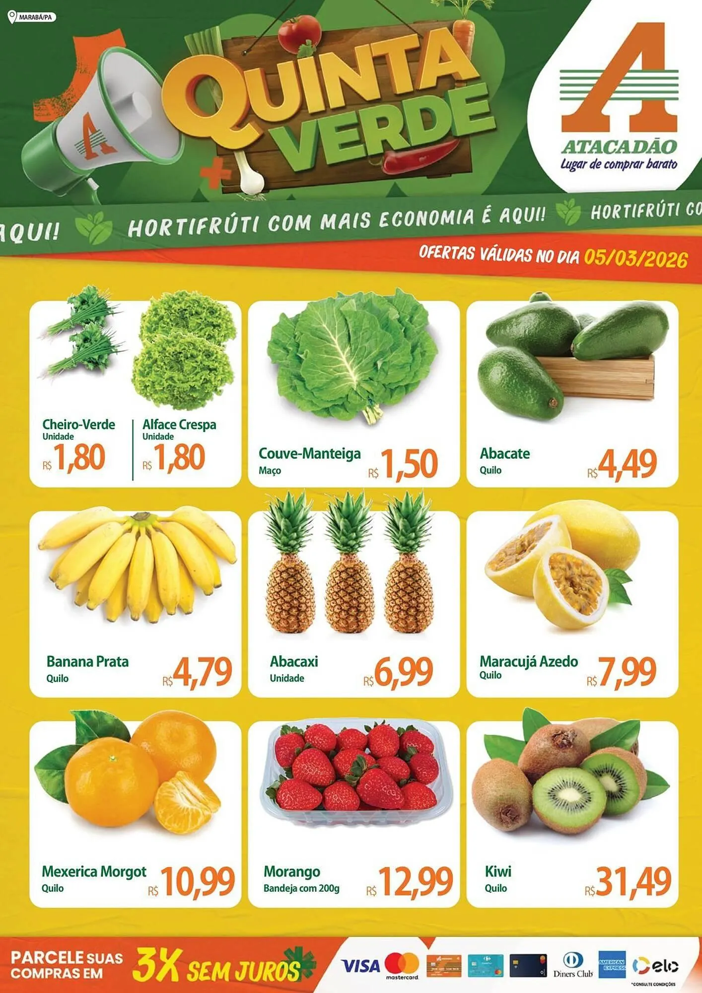 Encarte de Folheto Atacadão 5 de março até 8 de março 2026 - Pagina 1