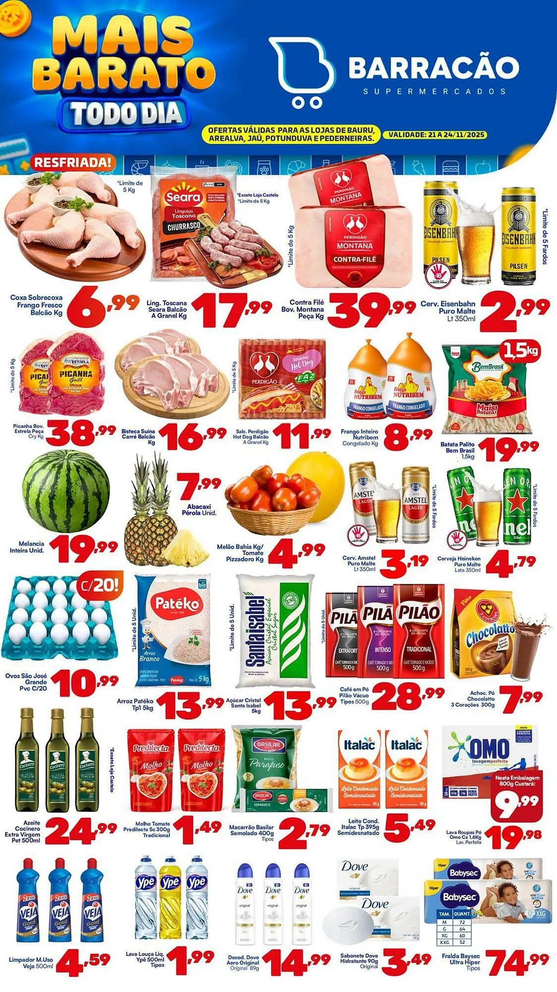Encarte de Catálogo Barracão Supermercado 21 de novembro até 24 de novembro 2025 - Pagina 1