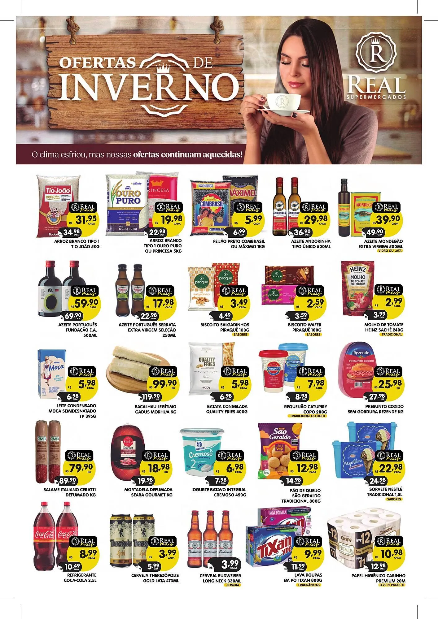 Encarte de Catálogo Supermercados Real 23 de julho até 31 de julho 2025 - Pagina 1