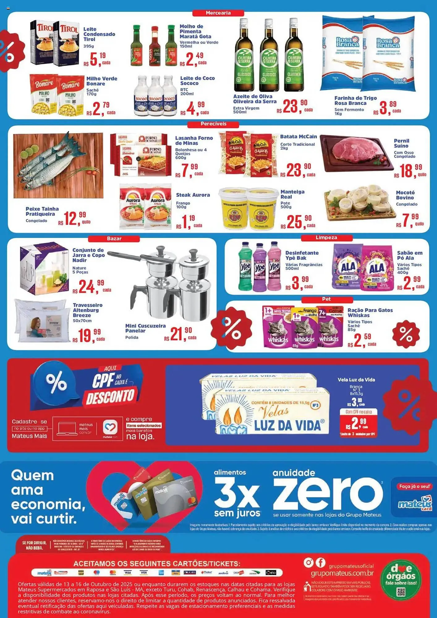 Encarte de Catálogo Supermercados Mateus 13 de outubro até 16 de outubro 2025 - Pagina 2
