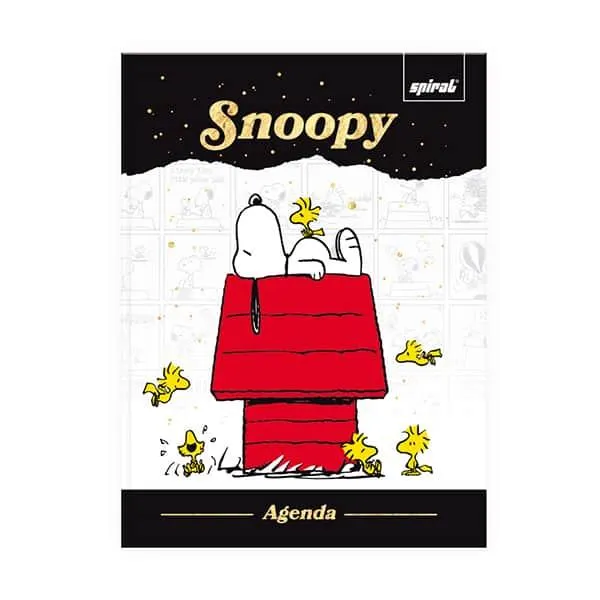 Agenda escolar permanente, Snoopy, 114 folhas, 2635570, Spiral Sno - PT 1 UN