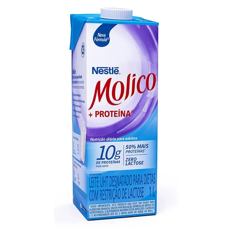 Leite Nestlé Molico Desnatado Zero Lactose + Protein 1l