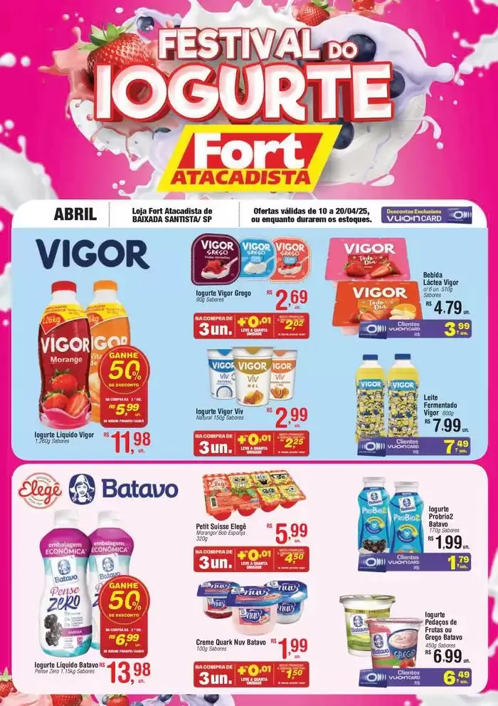 Encarte de SP Lamina Festival de Iogurtes 10 a 20 ABR SANTOS 10 de abril até 20 de abril 2025 - Pagina 1