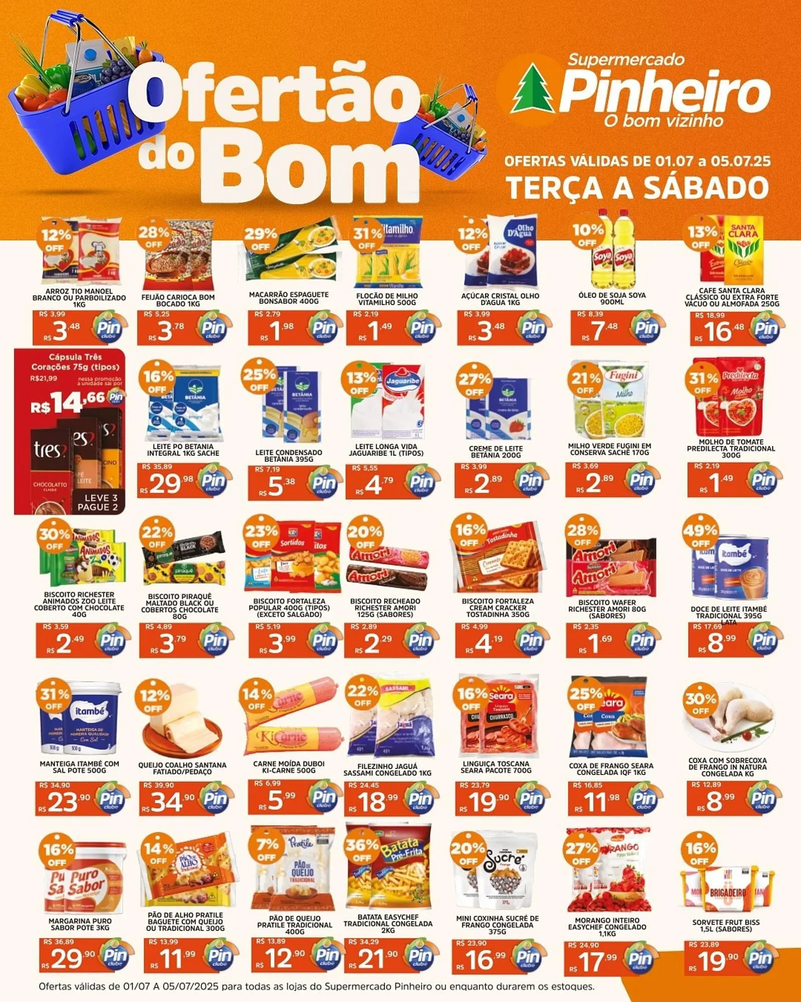Encarte de Catálogo Pinheiro Supermercado 1 de julho até 5 de julho 2025 - Pagina 2