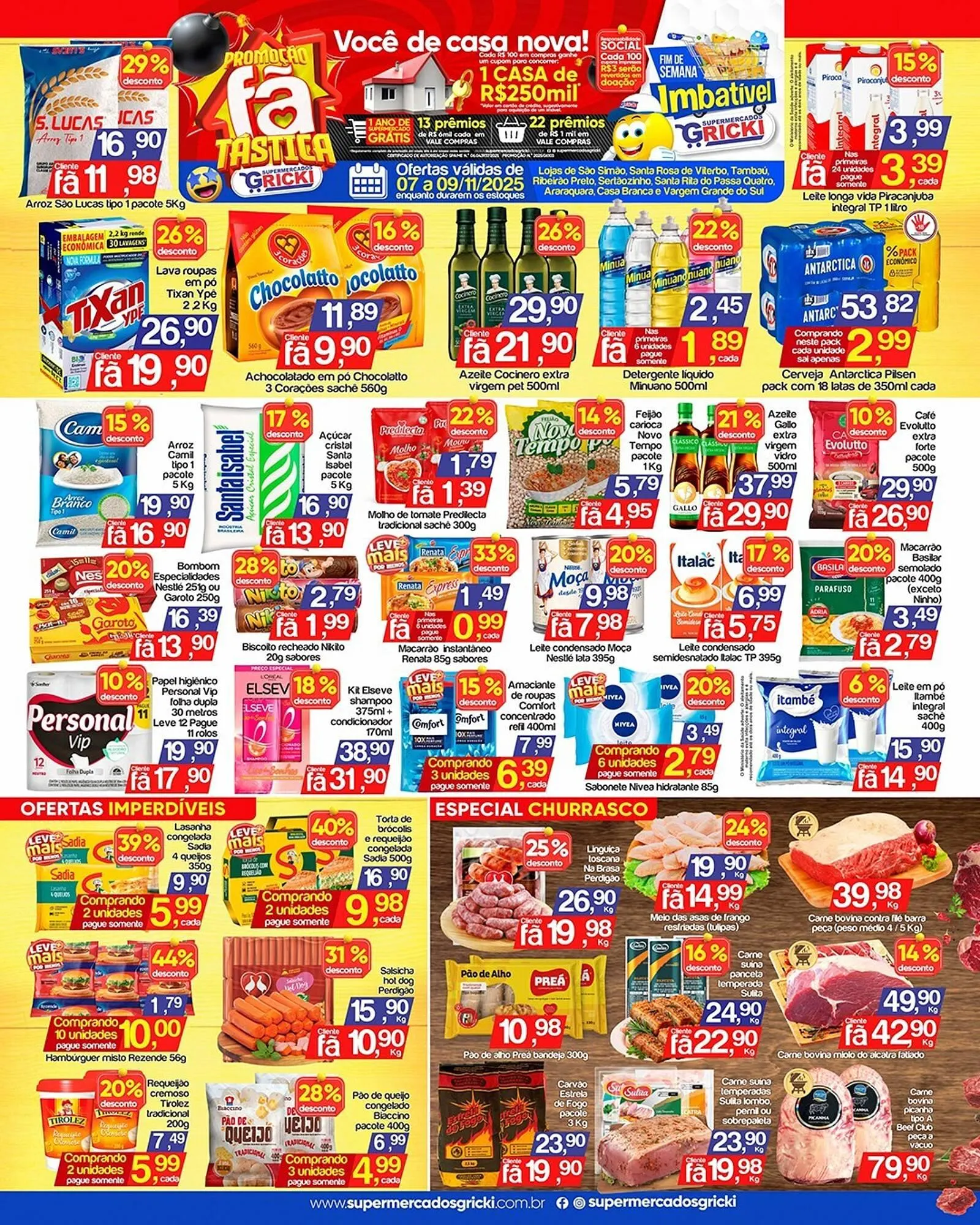 Encarte de Catálogo Supermercados Gricki 7 de novembro até 9 de novembro 2025 - Pagina 1