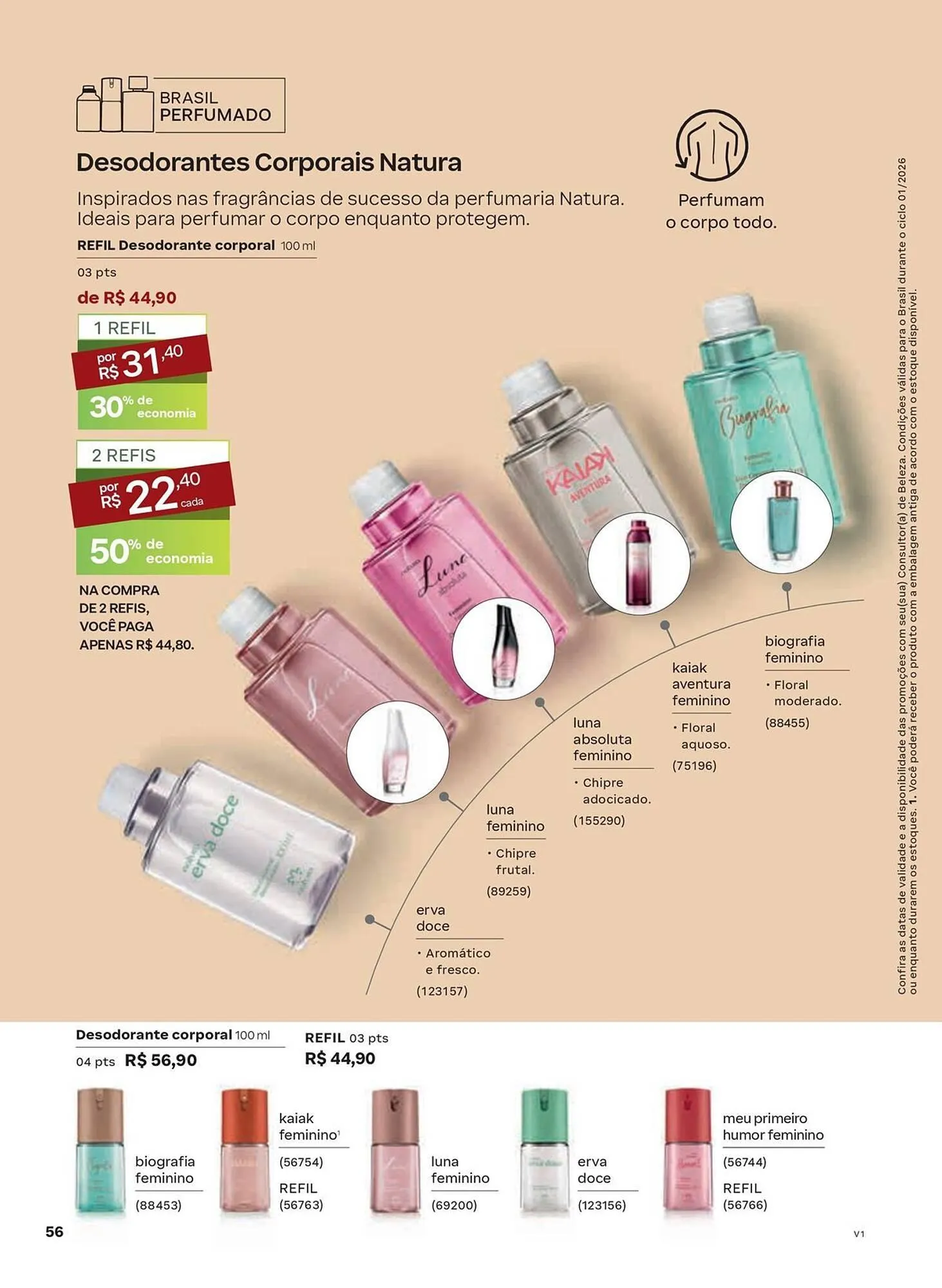 Encarte de Catálogo Natura 1 de janeiro até 31 de janeiro 2026 - Pagina 56