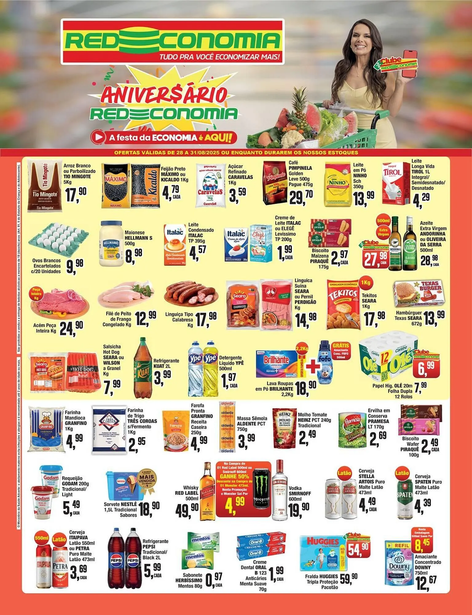 Encarte de Catálogo Rede Economia 28 de agosto até 31 de agosto 2025 - Pagina 1