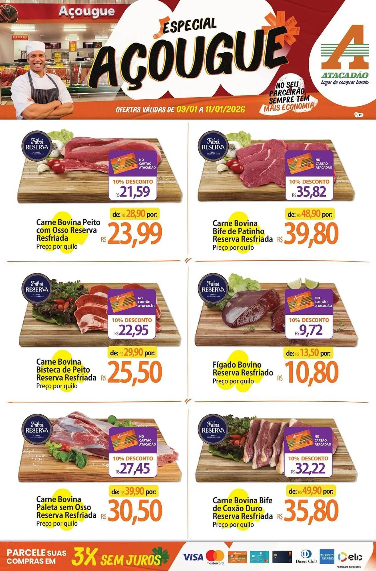 Encarte de Folheto Atacadão 10 de janeiro até 11 de janeiro 2026 - Pagina 1