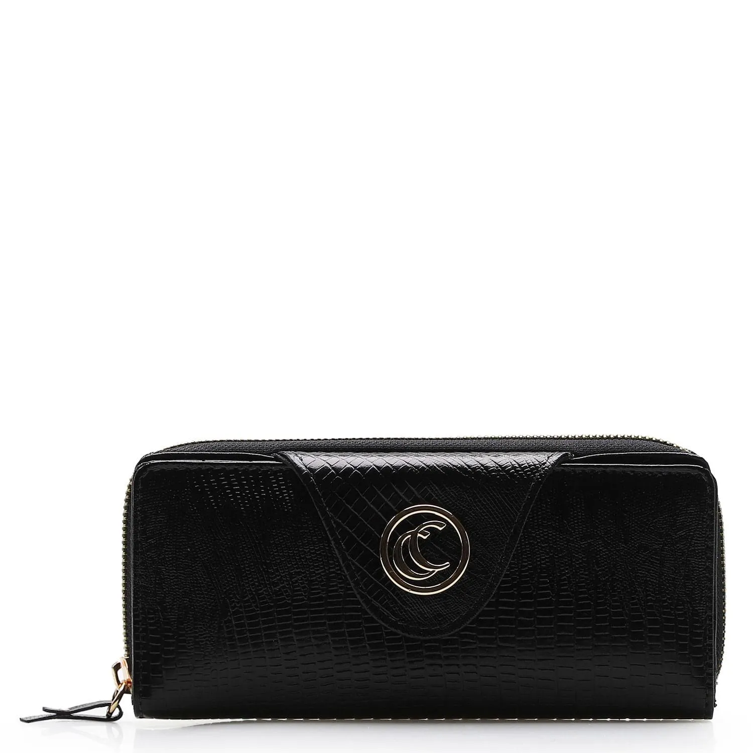 Carteira Feminina Couro Lezard Preto