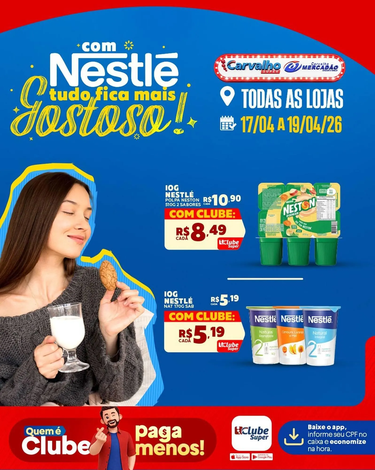 Encarte de Catálogo Carvalho Supermercado 17 de abril até 19 de abril 2026 - Pagina 1