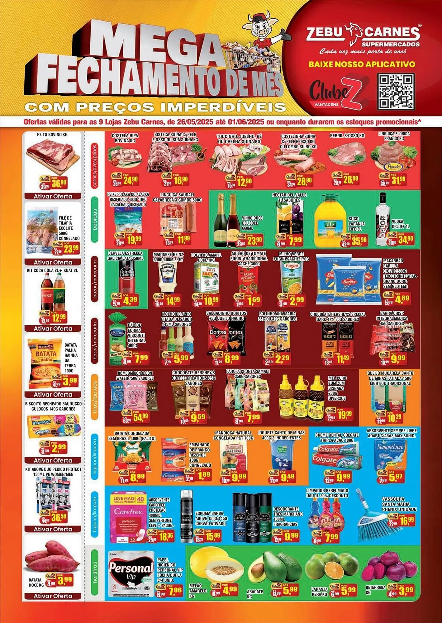 Encarte de Catálogo Zebu Carnes Supermercados 26 de maio até 1 de junho 2025 - Pagina 1