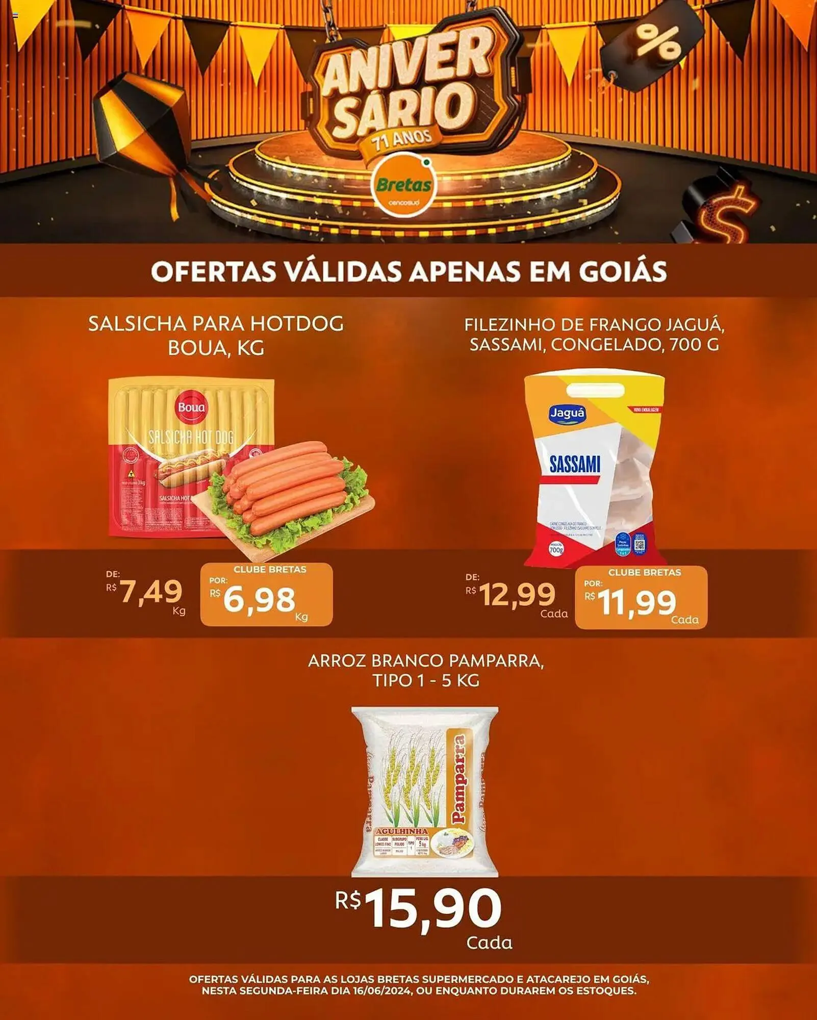 Encarte de Catálogo Supermercados Bretas 16 de junho até 17 de junho 2025 - Pagina 1