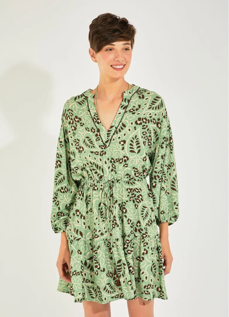 Vestido curto est foli