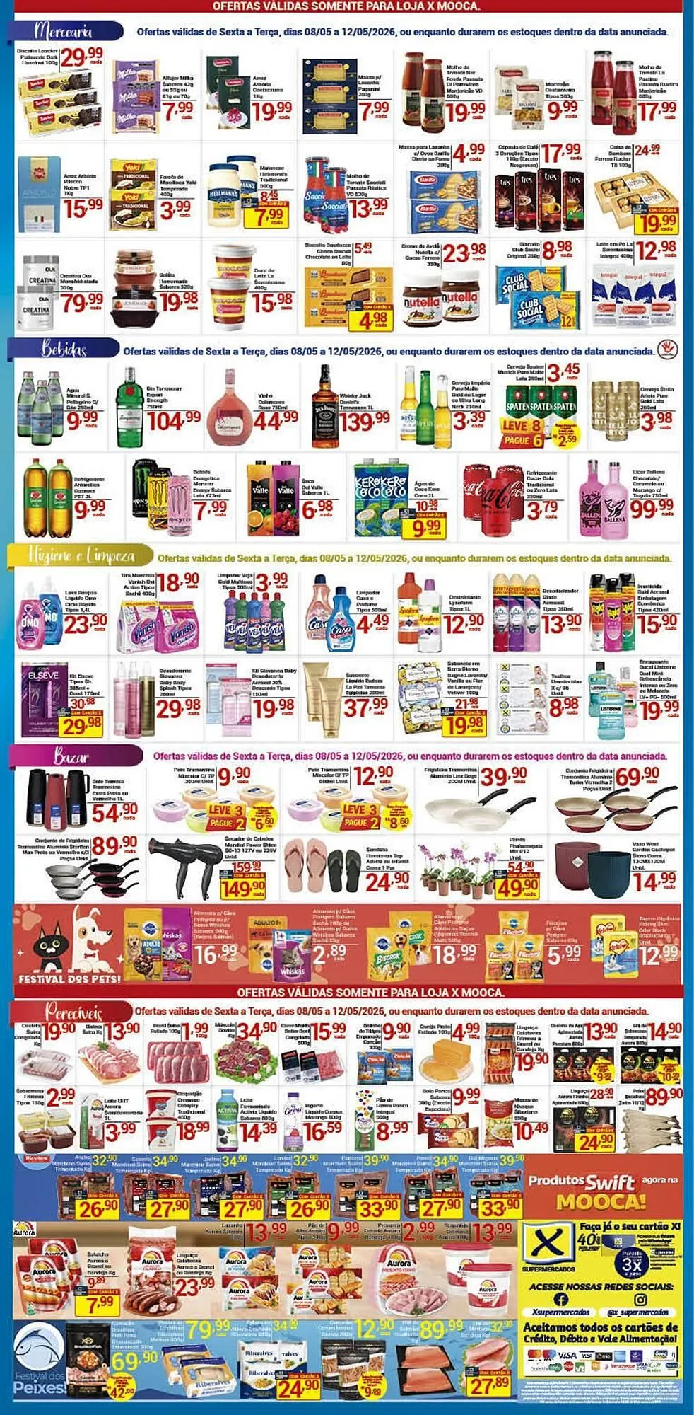 Encarte de Folheto X Supermercados 8 de maio até 12 de maio 2026 - Pagina 1