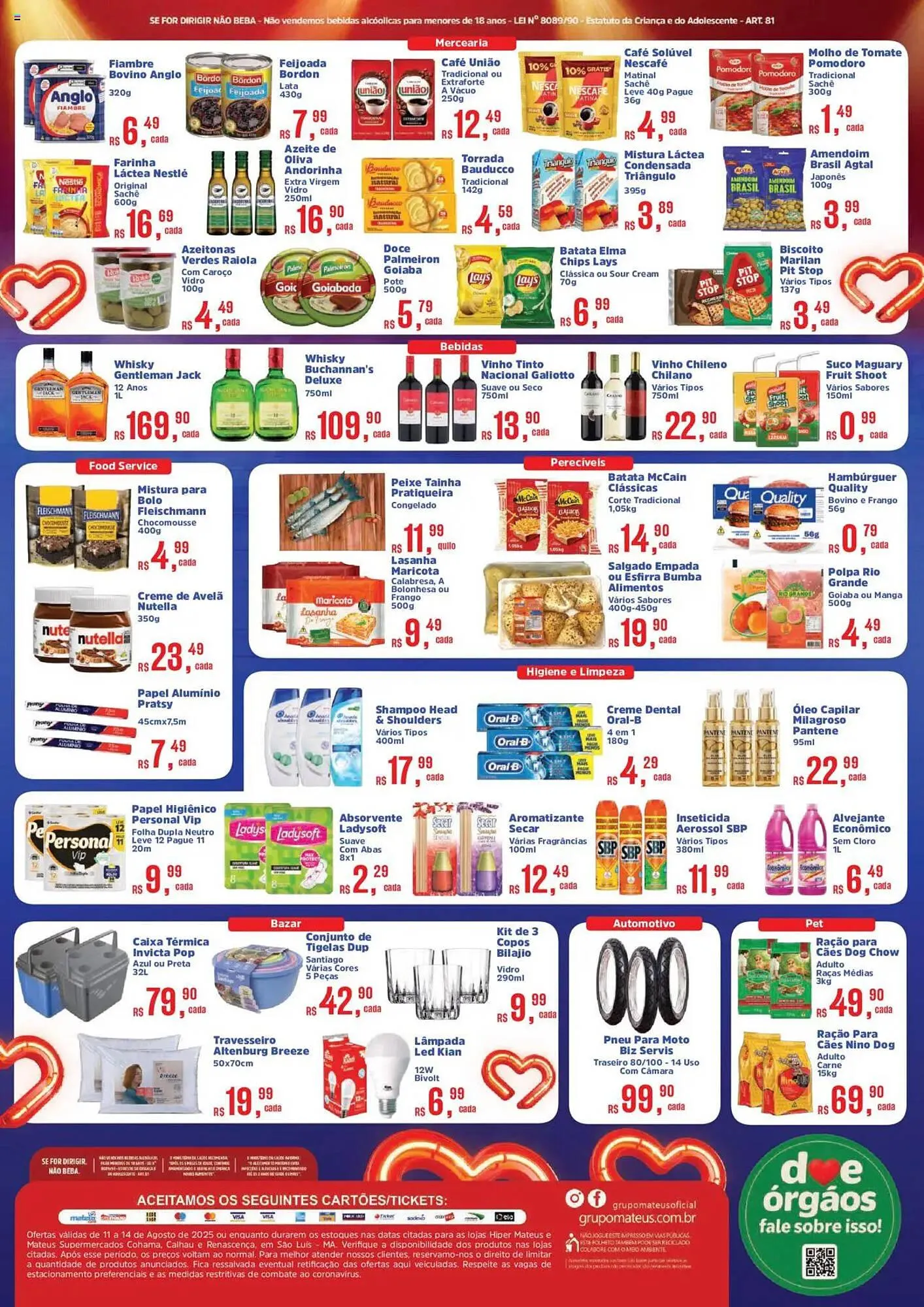 Encarte de Catálogo Supermercados Mateus 11 de agosto até 14 de agosto 2025 - Pagina 2