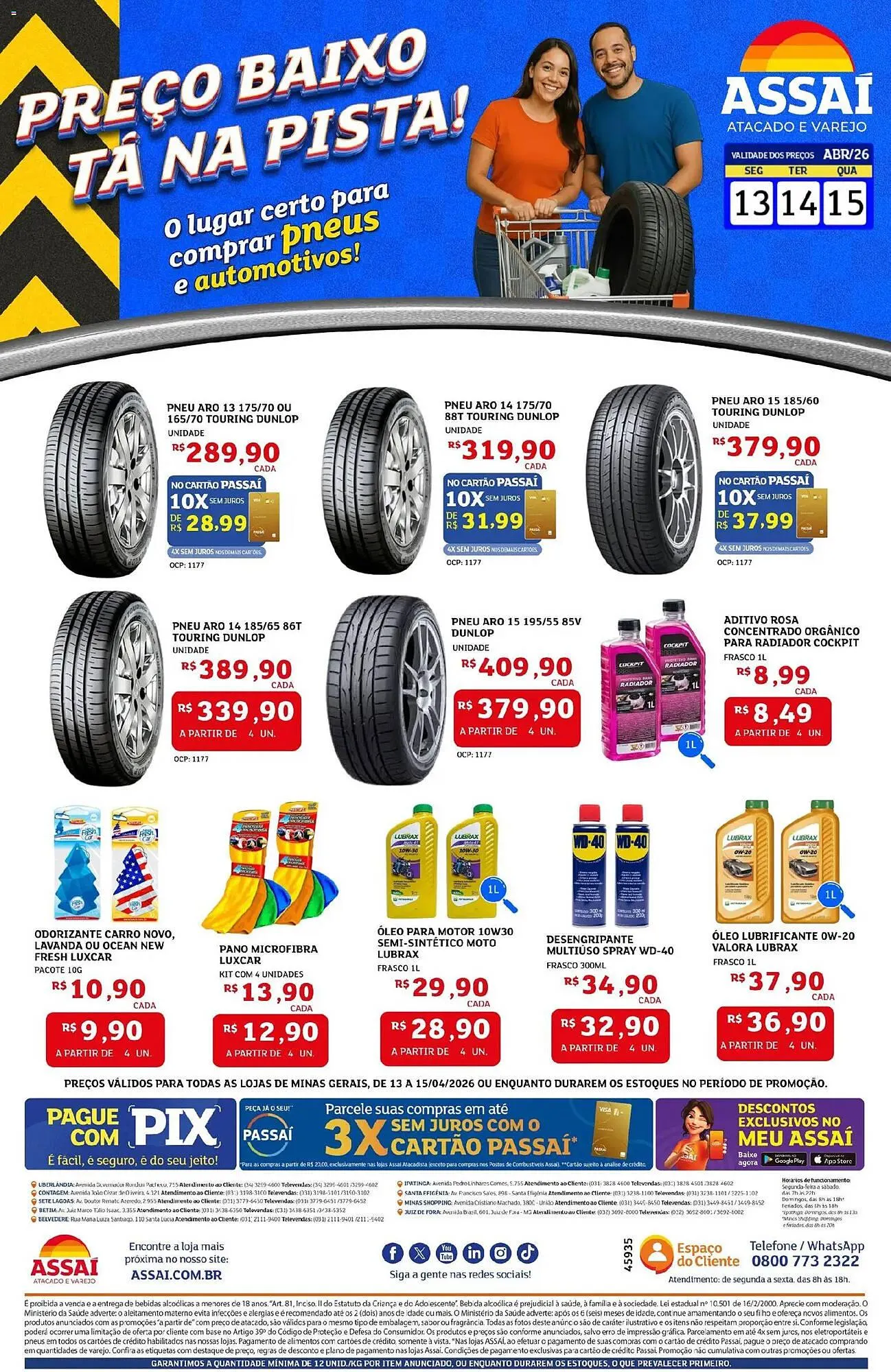 Encarte de Encarte Assaí Atacadista 13 de abril até 15 de abril 2026 - Pagina 1