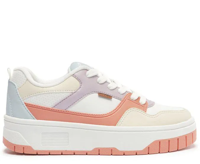 Tênis De Amarrar Estruturado Multicolor