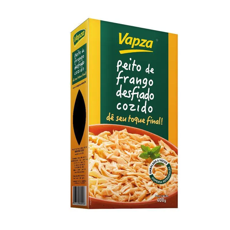 Peito de Frango Desfiado Vapza 400g