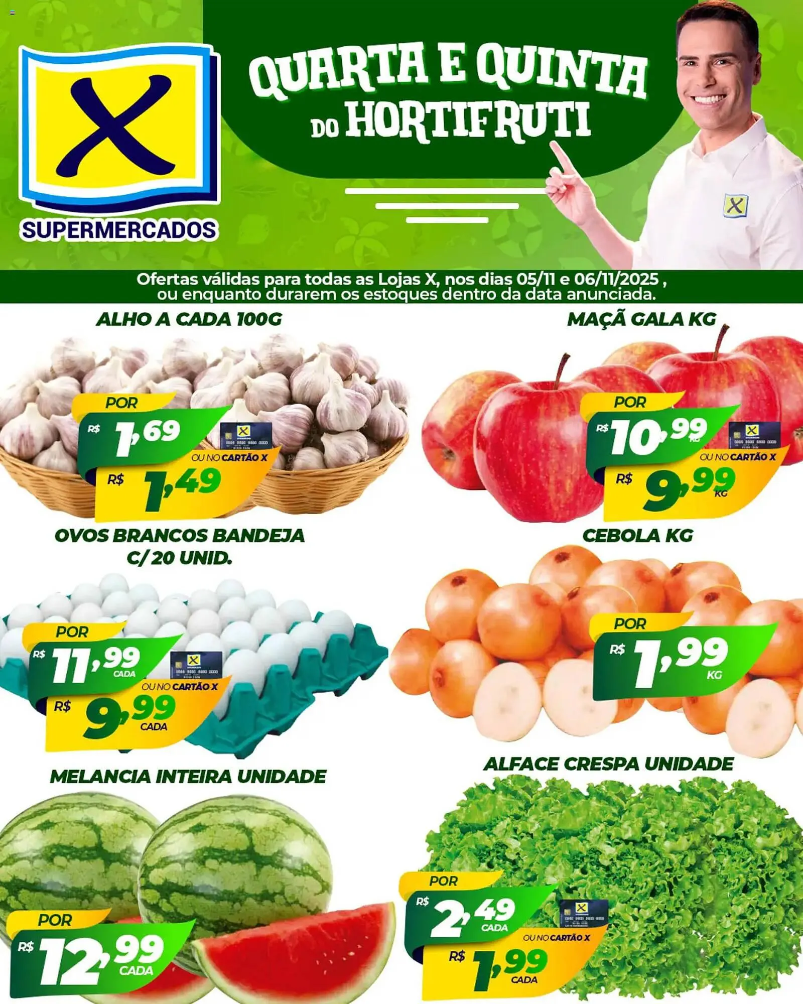 Encarte de Folheto X Supermercados 5 de novembro até 6 de novembro 2025 - Pagina 1