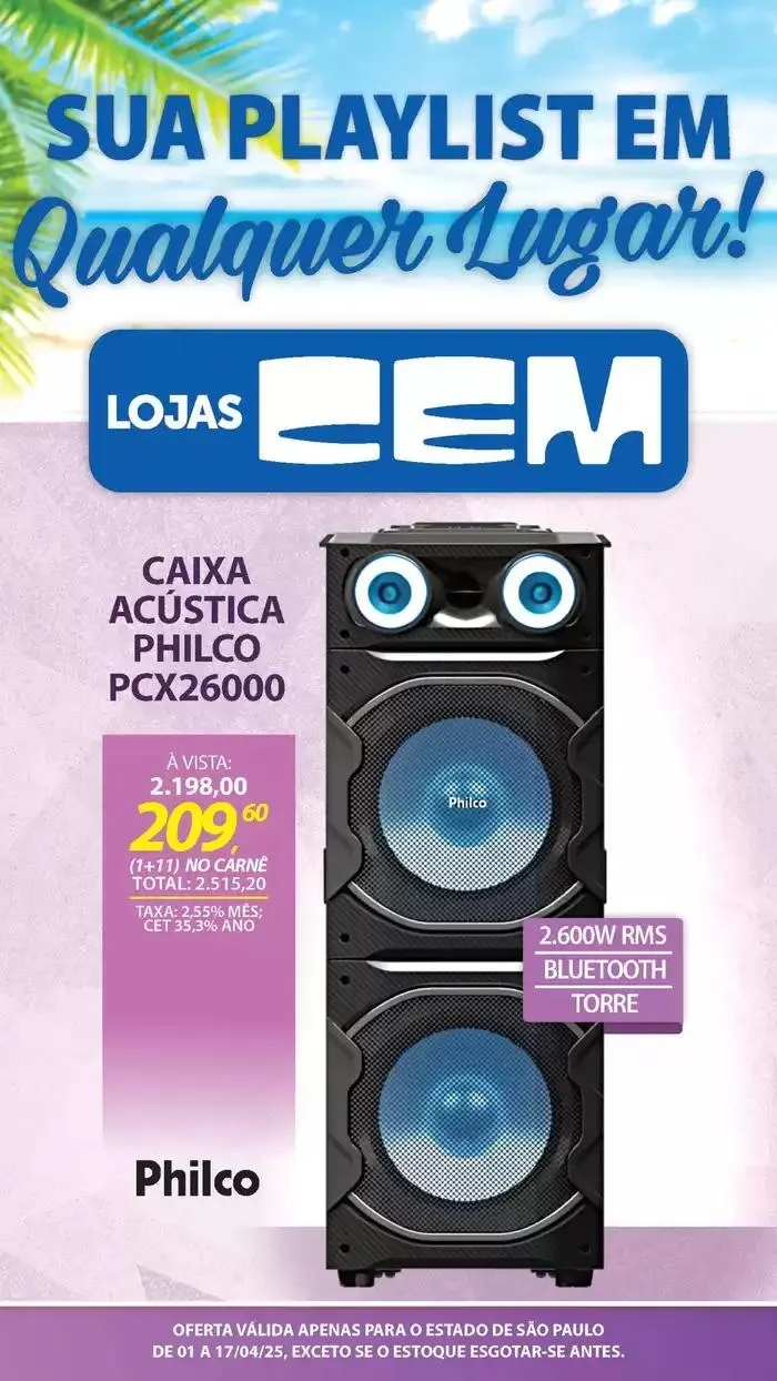 Encarte de Encarte Lojas Cem 3 de abril até 17 de abril 2025 - Pagina 61