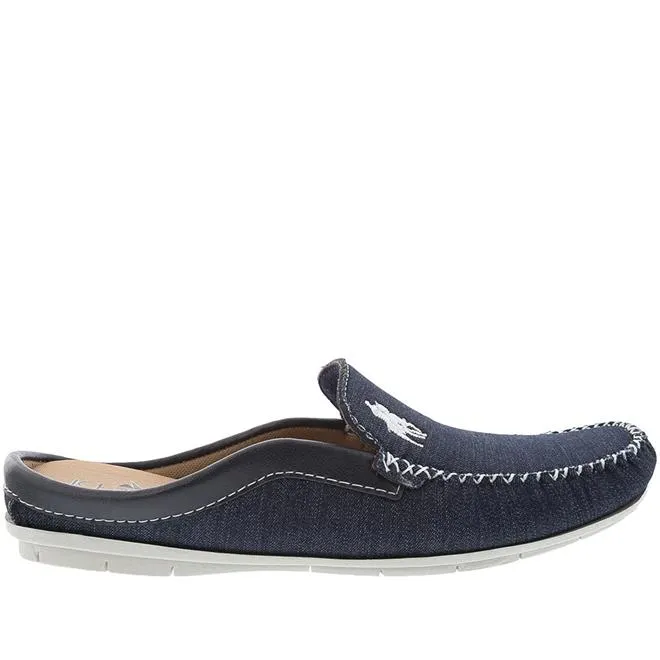 Mocassim Mule Iceberg Pespontos Jeans Marinho