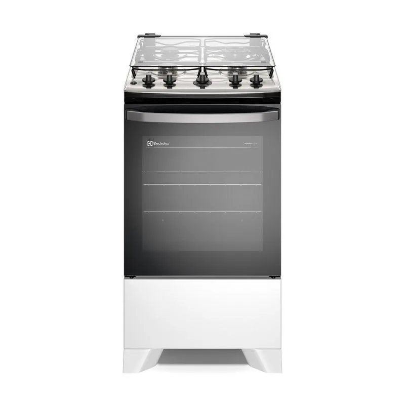 Fogão 4 bocas Electrolux Branco Efficient com Mesa Inox, PerfectCook e VaporBake (FE4IB) - Bivolt