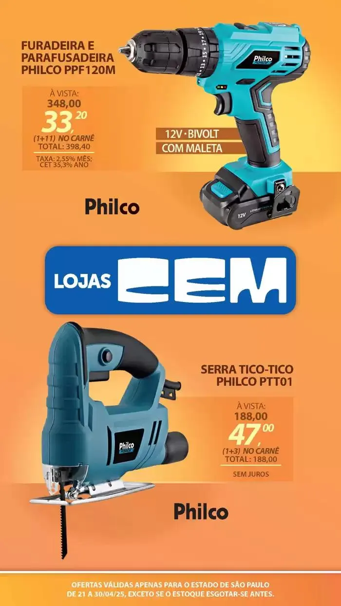 Encarte de Encarte Lojas Cem 18 de abril até 30 de abril 2025 - Pagina 111