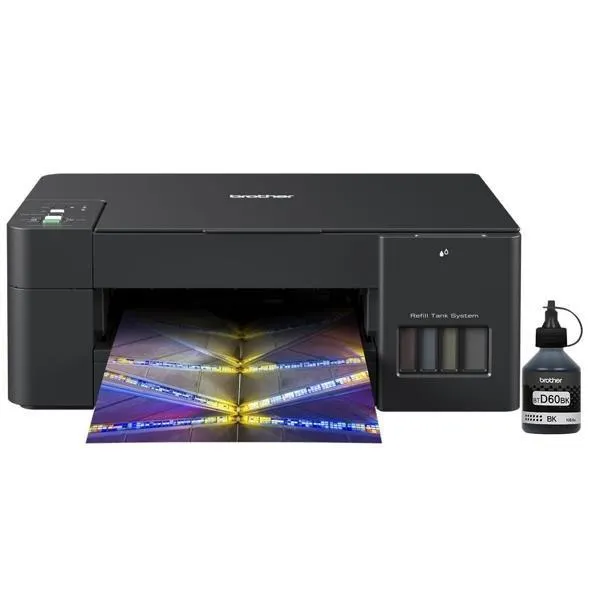 Impressora Multifuncional Tanque de Tinta DCPT420W, Colorida, Wi-fi, Conexão USB, 110v, Brother + Refil para InkTank preto BTD60BK Brother - CX 1 UN