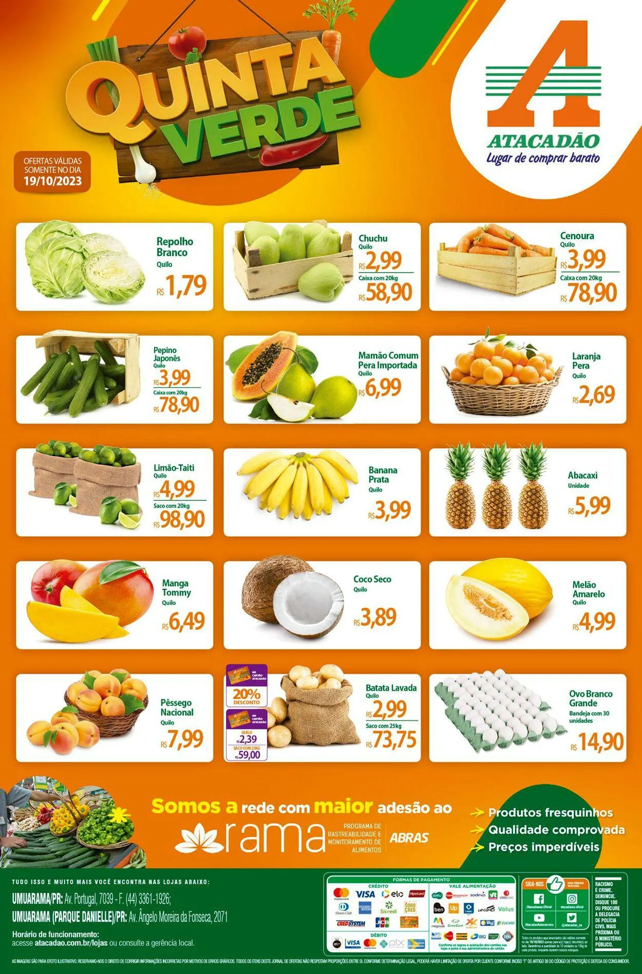 Encarte de Atacadão - PR - Umuarama 19 de outubro até 19 de outubro 2023 - Pagina 1