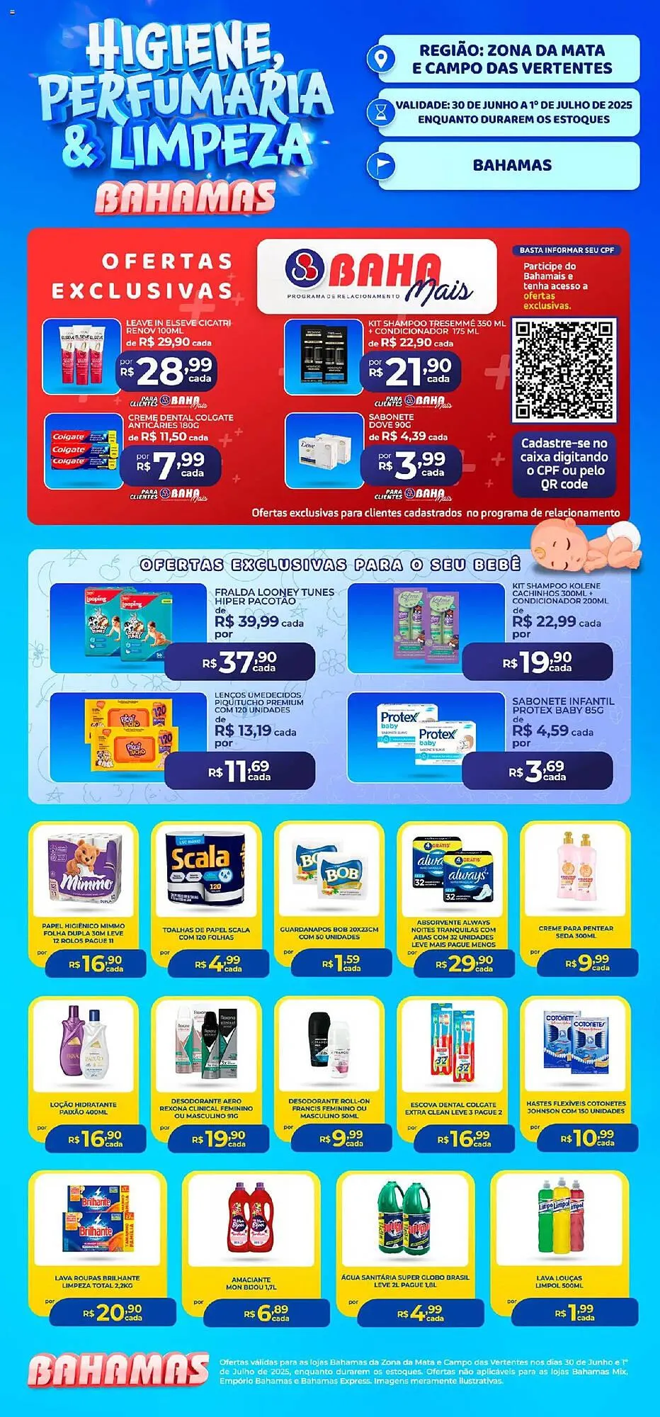 Encarte de Catálogo Bahamas Supermercados 30 de junho até 2 de julho 2025 - Pagina 1