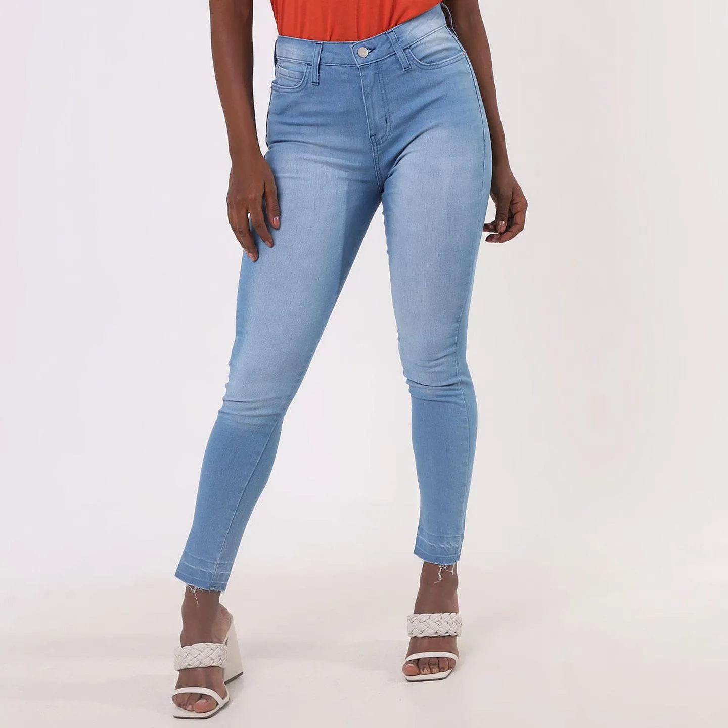 Calça Jeans Skinny Cigarrete Barra Flip Flop - Ink