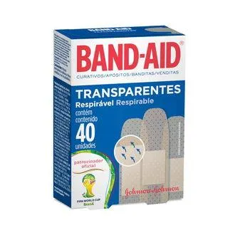 CURATIVO BAND-AID TRANSPARENTE 40 UNIDADES