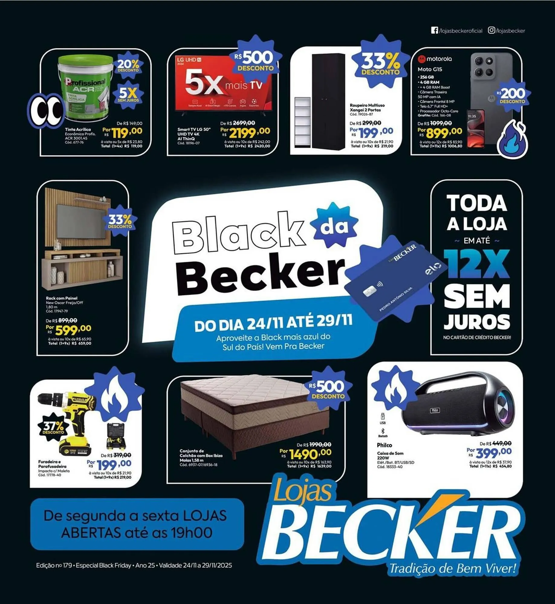 Encarte de Folheto Lojas Becker 24 de novembro até 29 de novembro 2025 - Pagina 1