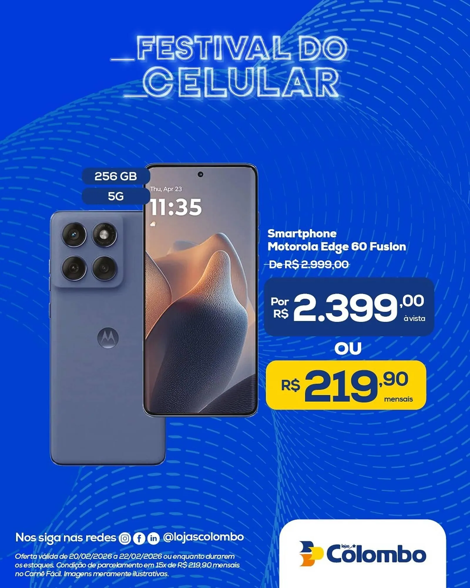 Encarte de Folheto Lojas Colombo 20 de fevereiro até 22 de fevereiro 2026 - Pagina 3