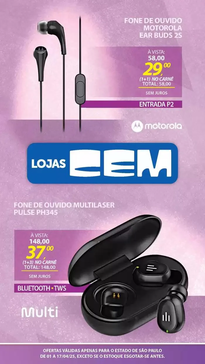 Encarte de Encarte Lojas Cem 3 de abril até 17 de abril 2025 - Pagina 55