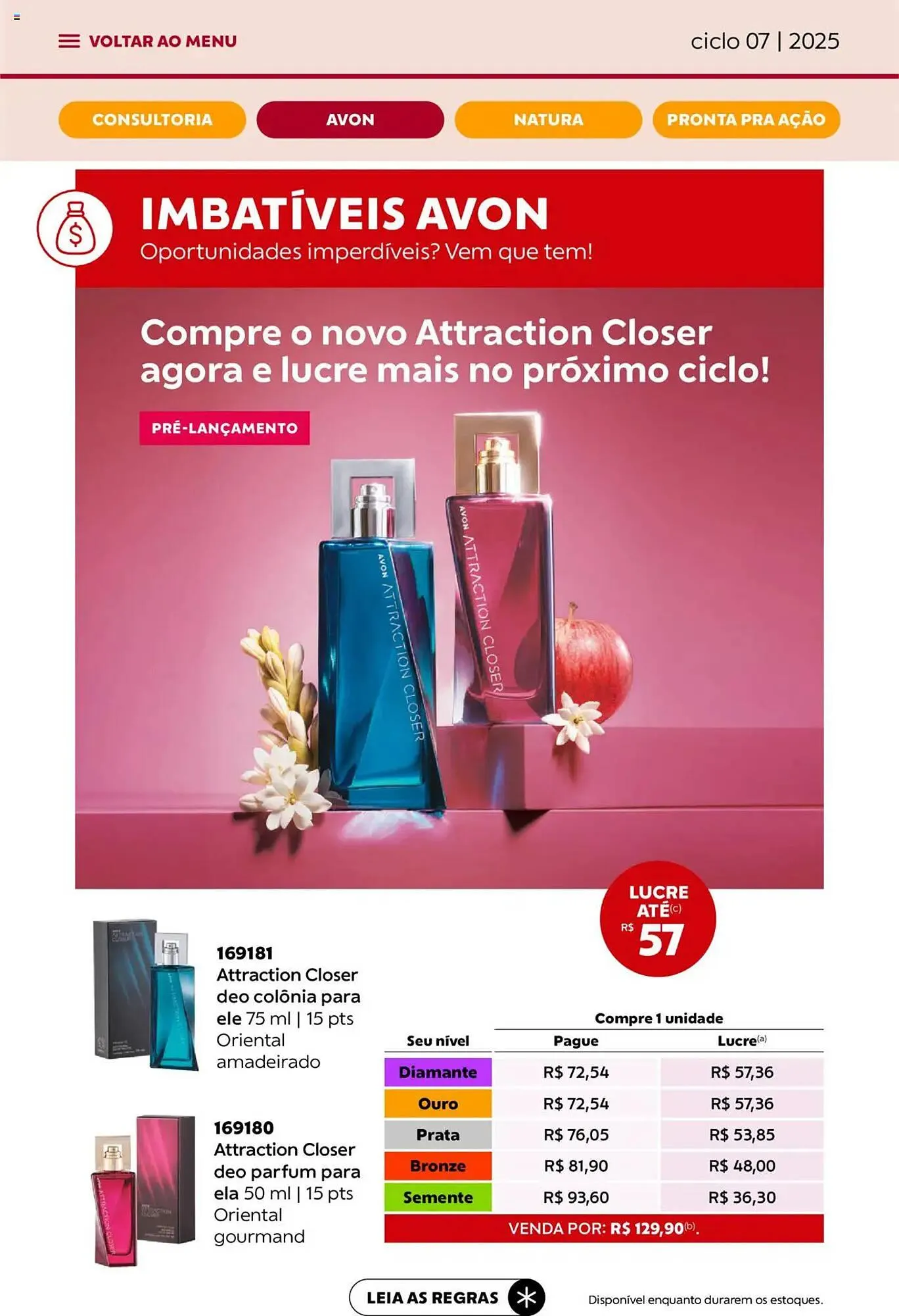 Encarte de Catálogo Avon 3 de abril até 1 de maio 2025 - Pagina 21