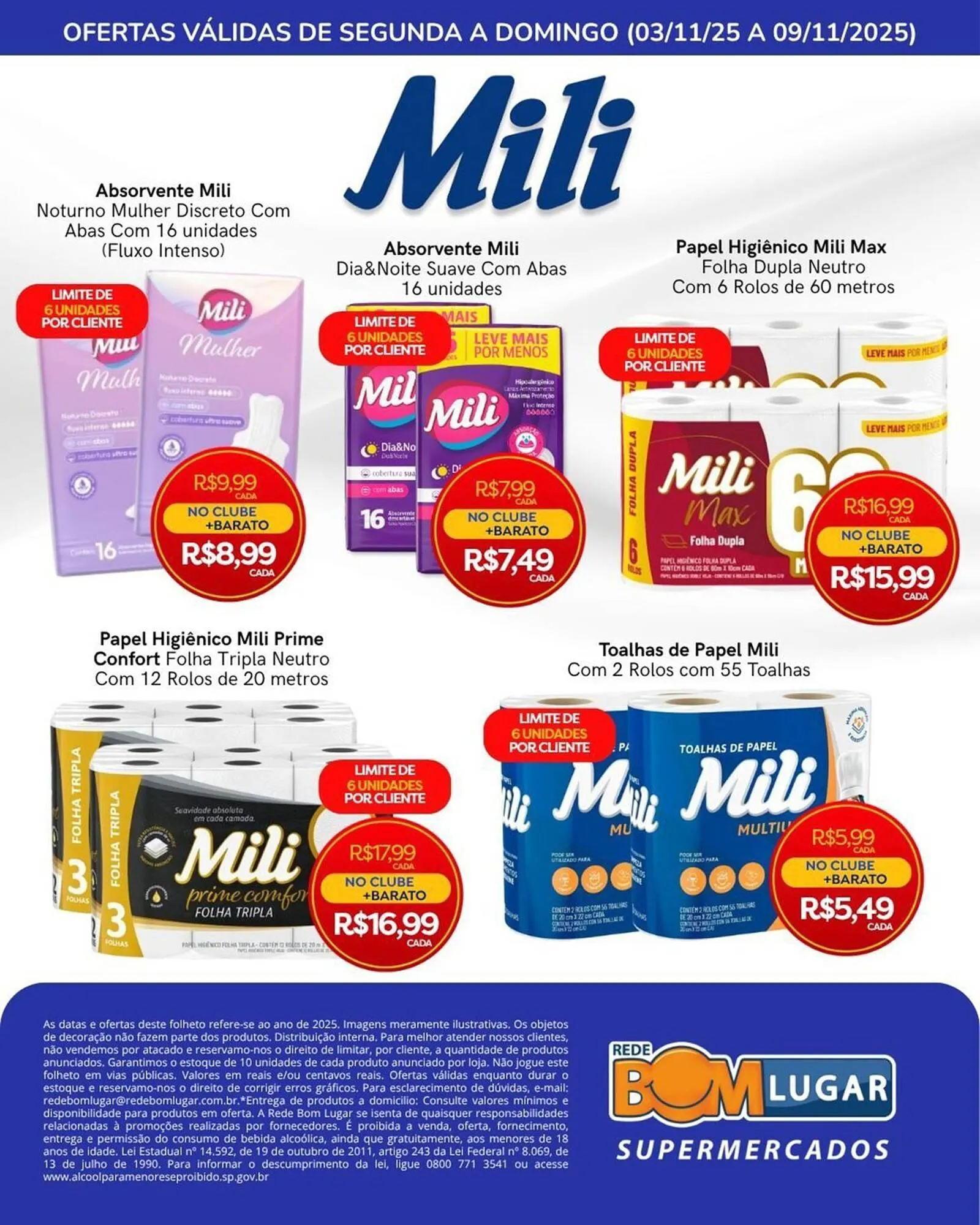 Encarte de Folheto Rede Bom Lugar 3 de novembro até 9 de novembro 2025 - Pagina 1