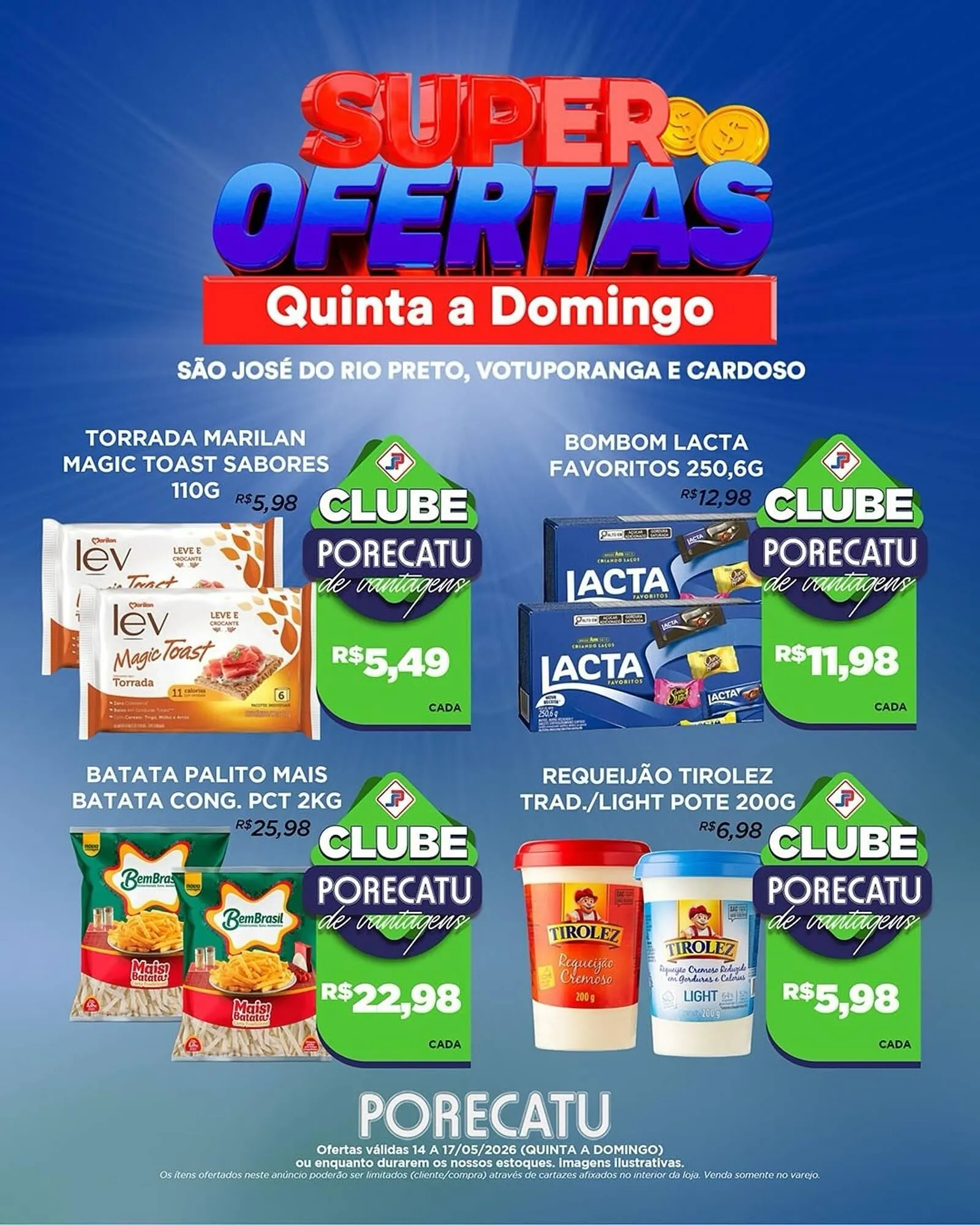 Encarte de Catálogo Supermercado Porecatu 14 de maio até 17 de maio 2026 - Pagina 4