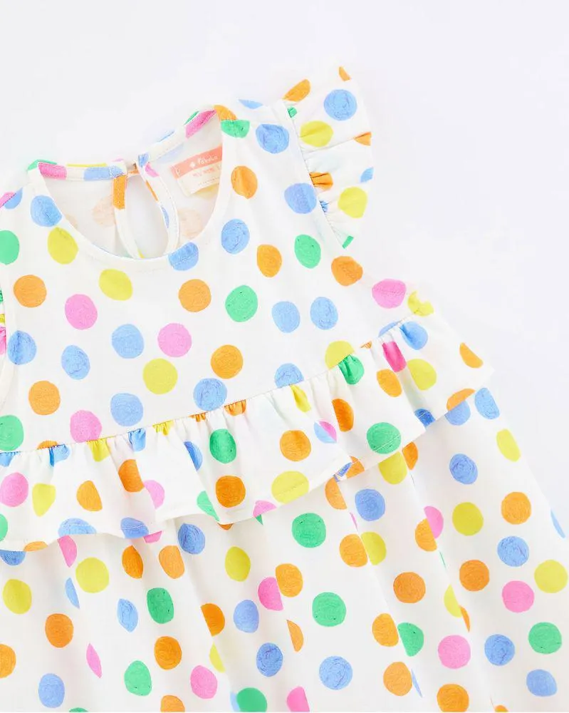 Vestido Bebe Malha Decorado Borbodots Bf
