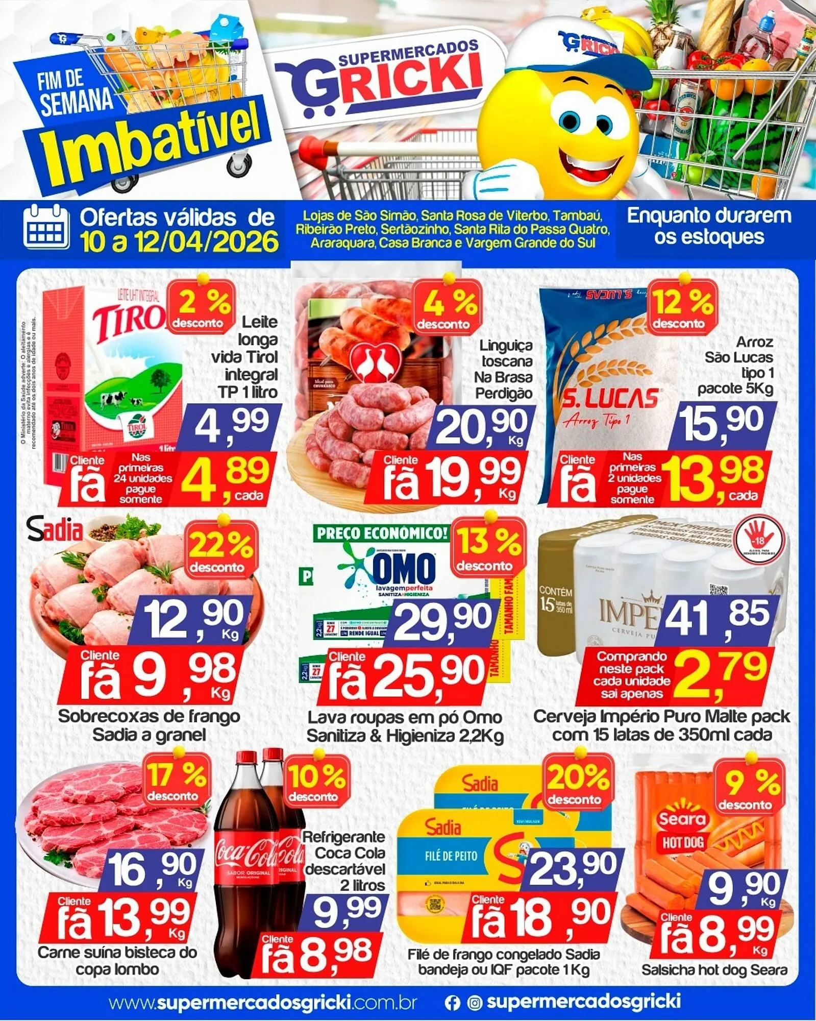 Encarte de Catálogo Supermercados Gricki 10 de abril até 12 de abril 2026 - Pagina 1
